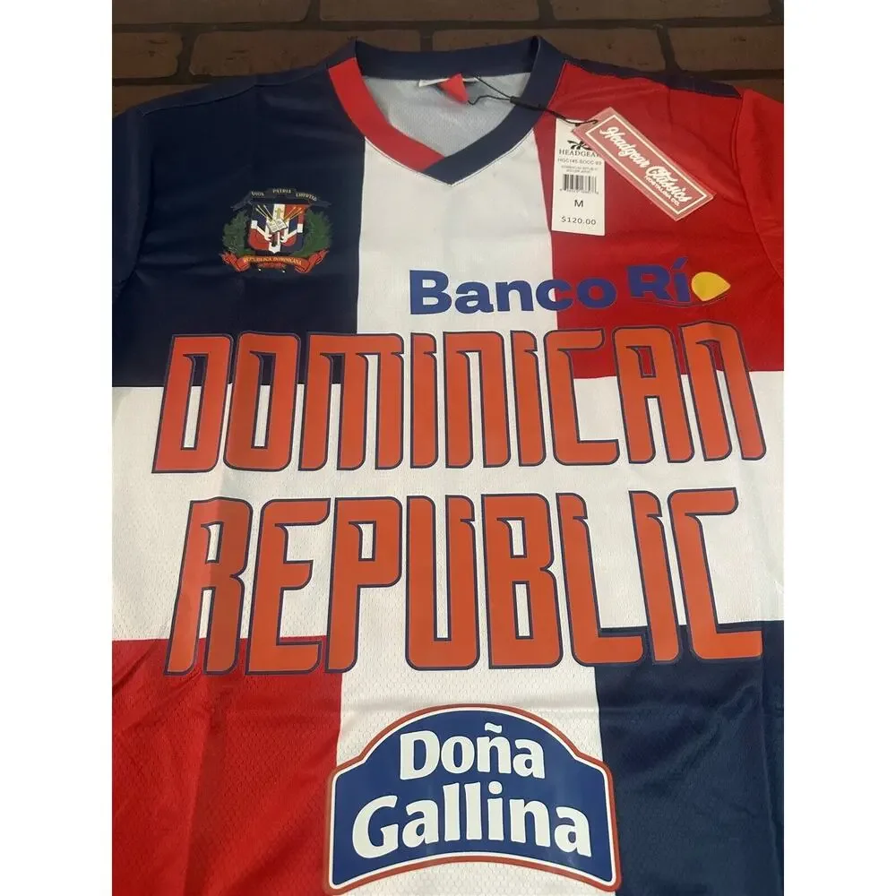DOMINICAN REPUBLIC 1990‎ World Cup Soccer Jersey ~New~ M, L, XL, XXL - Picture 4 of 7